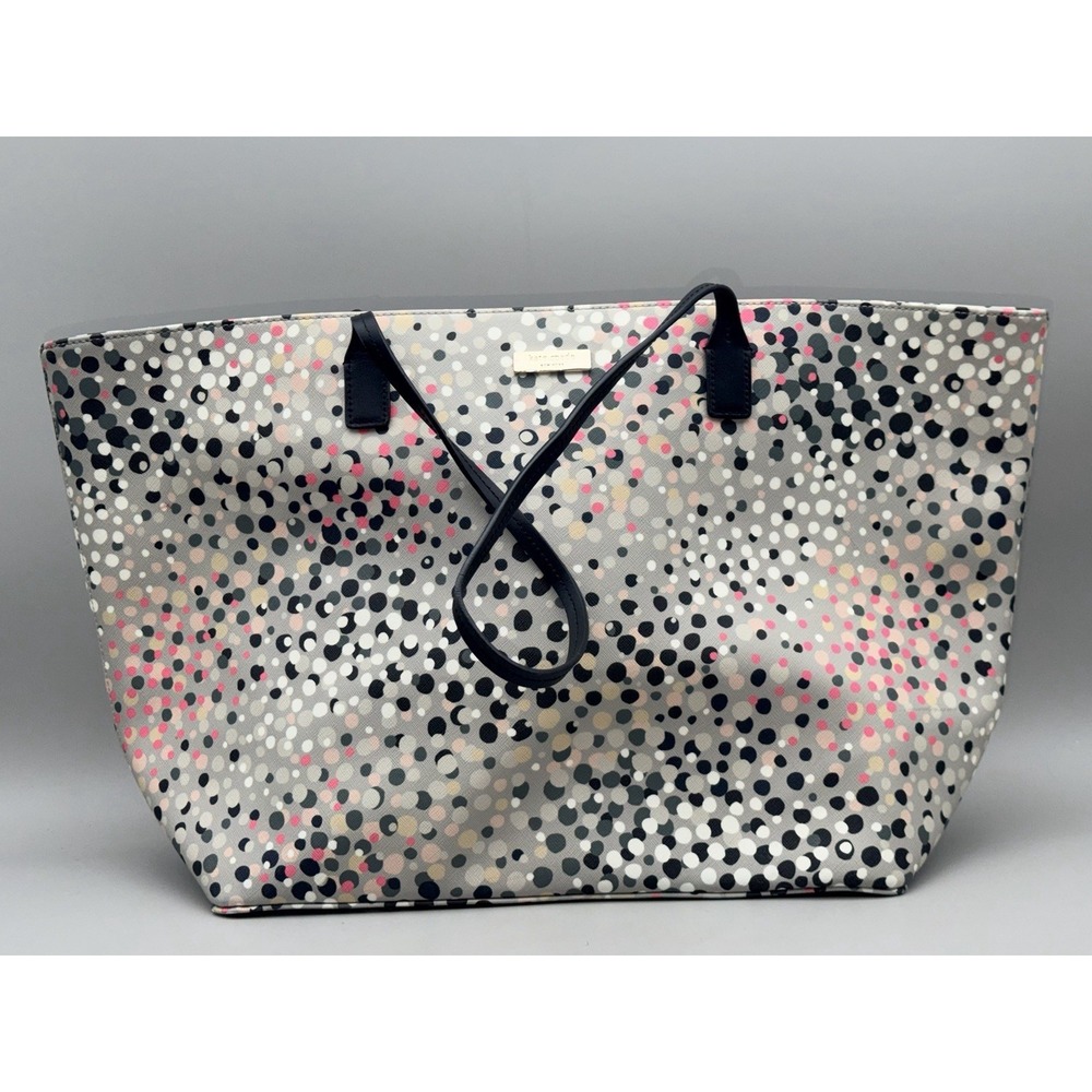 Kate Spade New York Confetti Polka Dot Large Zip Top Tote Bag WKR6139
